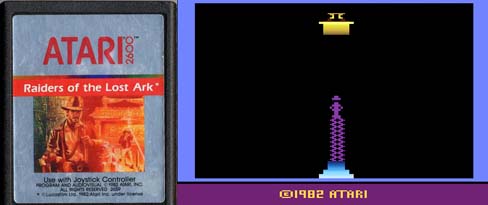 The Atari Raiders of the Lost Ark video game. 