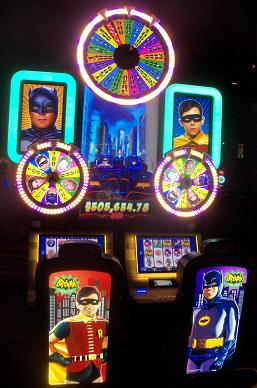 My favorite slot machine from my 2015 Vegas trip was the awesome 1966 Batman television show one. The similar one from the 70's Wonder Woman show was a close second.